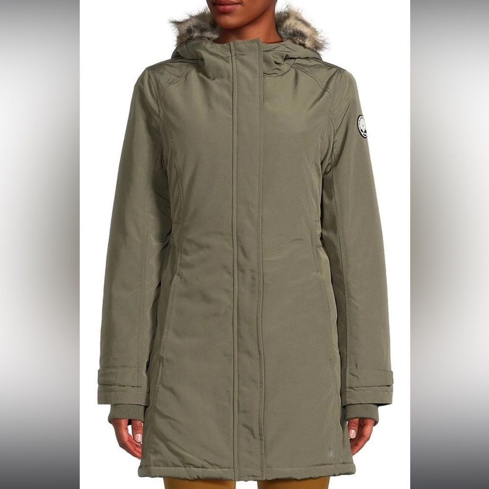 NWT Women’s Med. Green/Olive Spyder Parka/Coat Hooded w/ Detachable Faux Fur